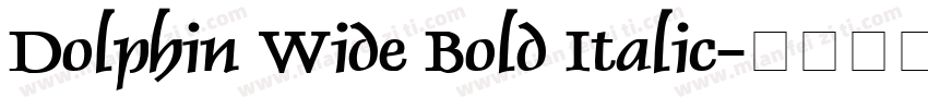 Dolphin Wide Bold Italic字体转换